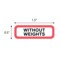 Nevs Position Labels - Without Weights 1/2" x 1-1/2" White w/Red & Black XP-770 - alternate 2